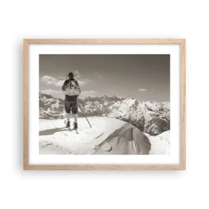 Affiche dans un chêne clair - Poster - Toutes les mêmes ces montagnes - 50x40 cm