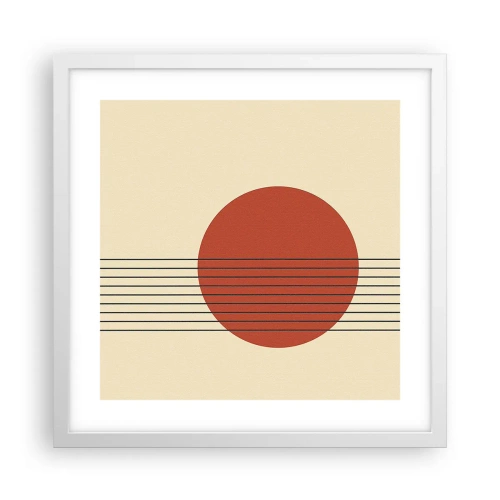 Affiche dans un cadre blanc - Poster - Aux alentours et plus loin - 40x40 cm