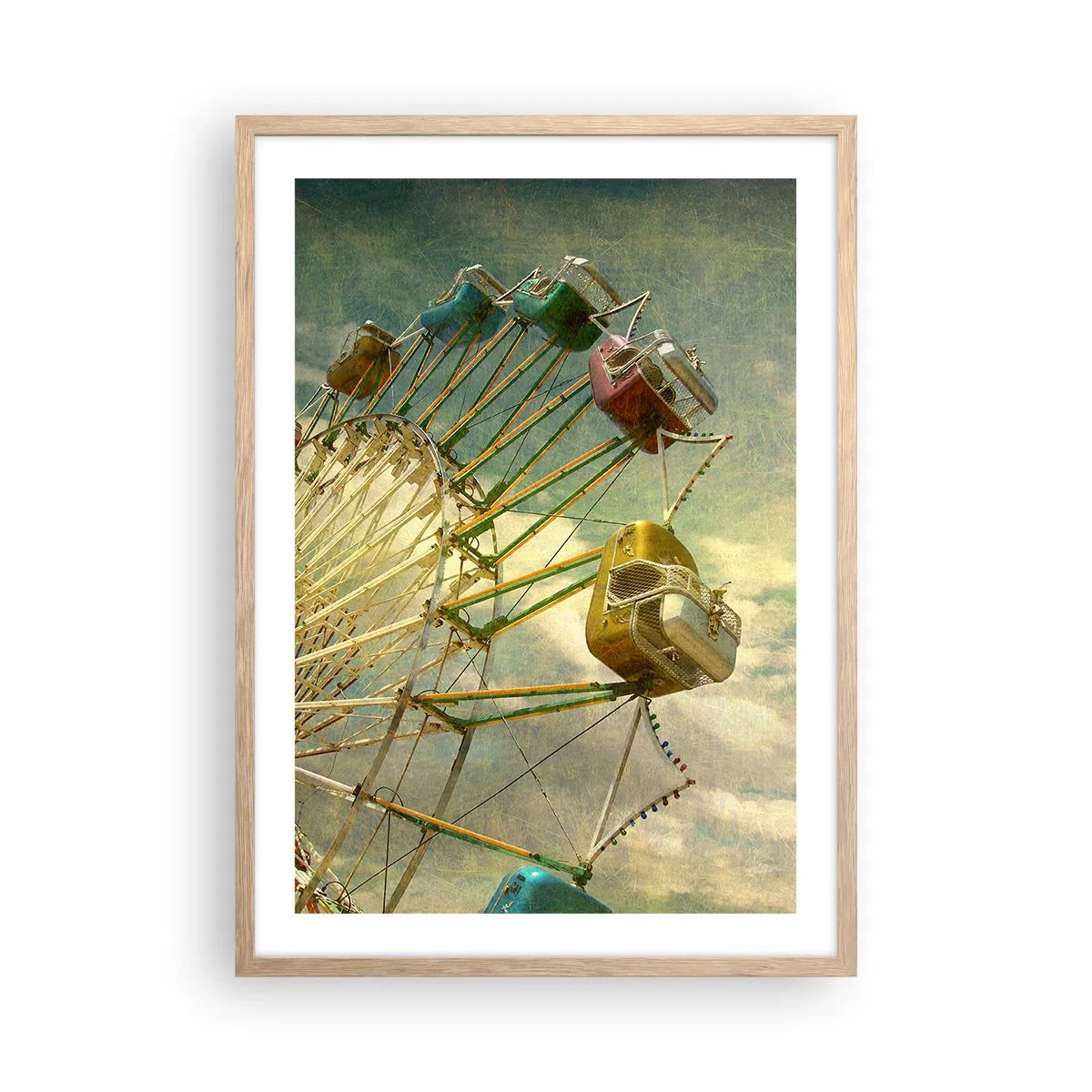 Affiche dans un chêne clair - Poster - On va faire la fête - 50x70 cm