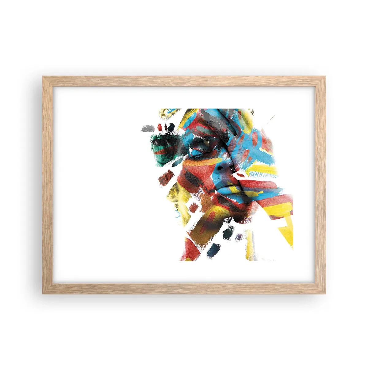 Affiche dans un chêne clair - Poster - Personnalité colorée - 40x30 cm