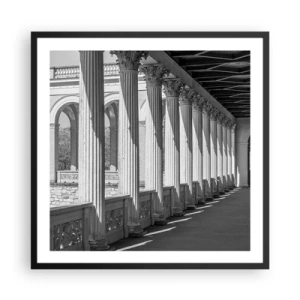 Affiche dans un cadre noir - Poster - Arcade ensoleillée - 60x60 cm