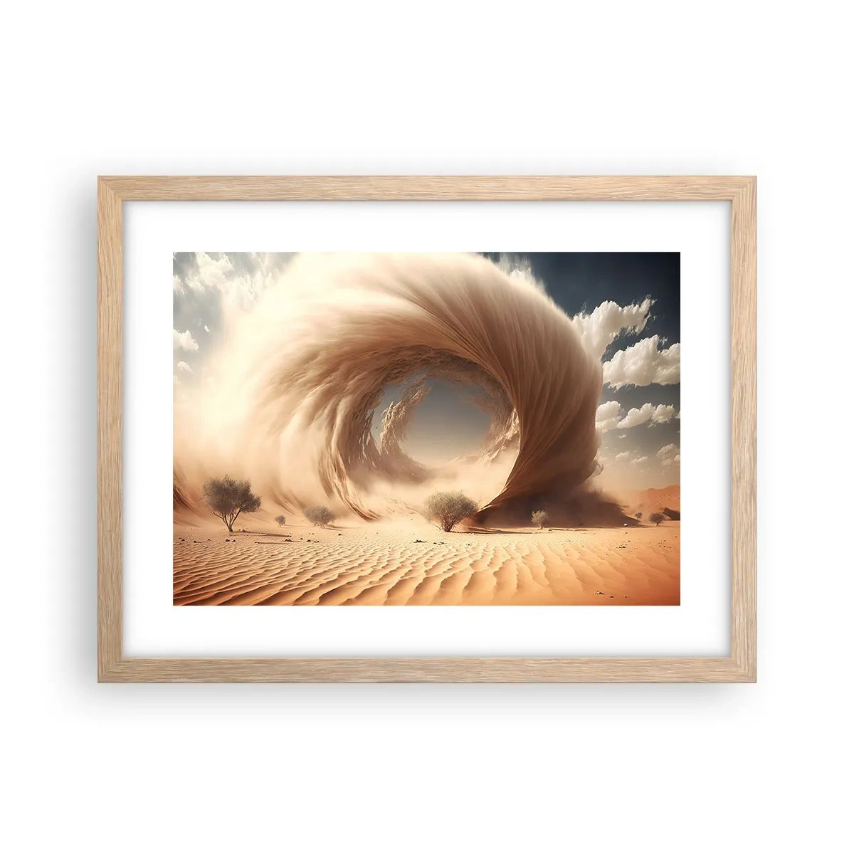 Affiche dans un chêne clair - Poster - Portail ouvert - 40x30 cm