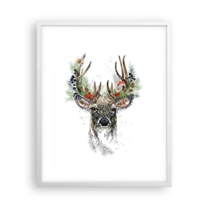 Affiche dans un cadre blanc - Poster - En robe de fête - 40x50 cm