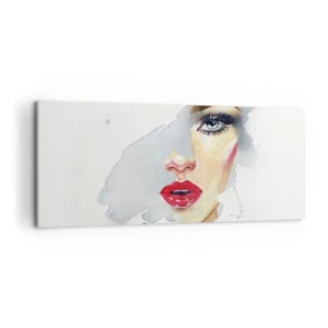 Impression sur toile - Image sur toile - Reflet dans une goutte d'eau - 100x40 cm