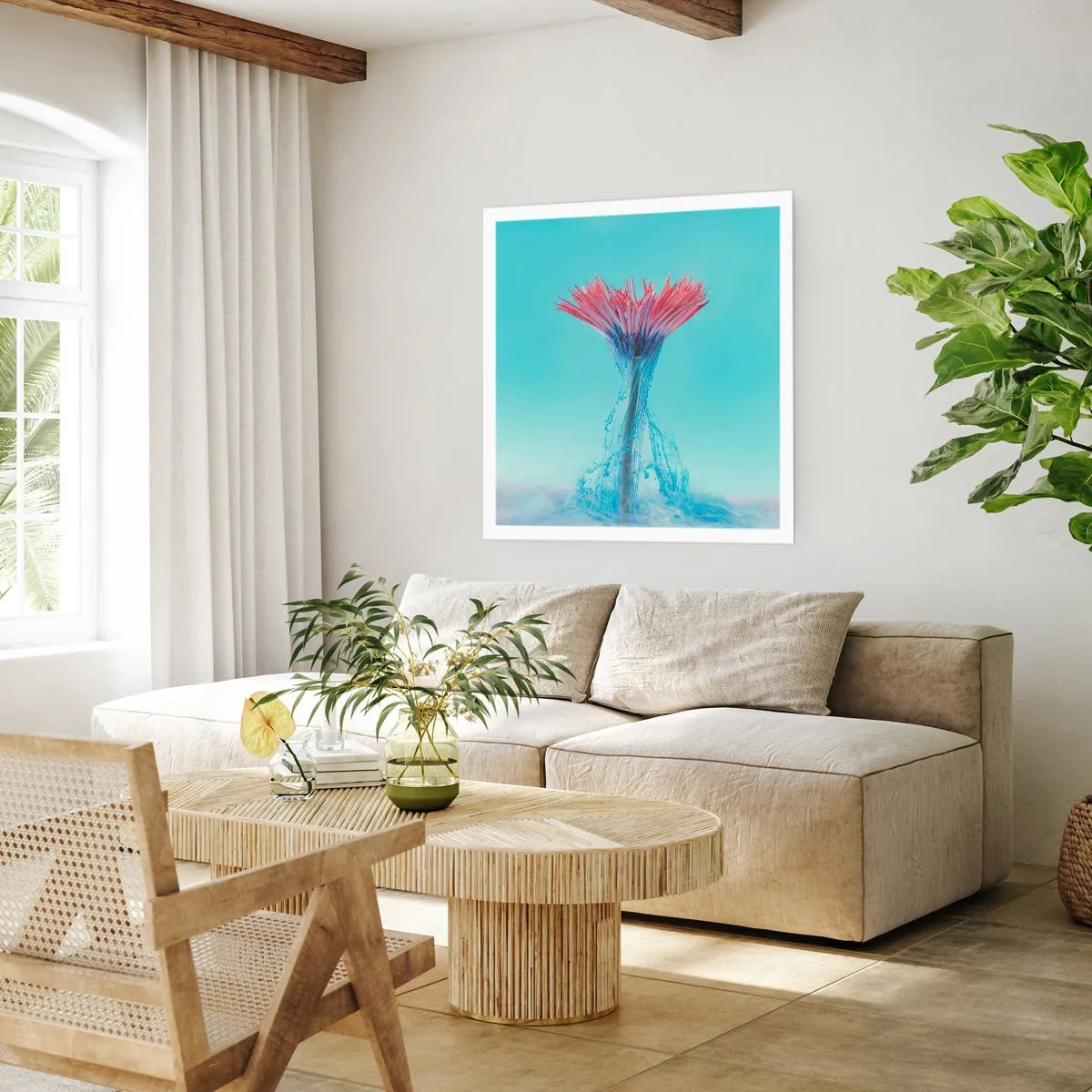 Affiche - Poster - Dans une étreinte vivifiante - 50x50 cm