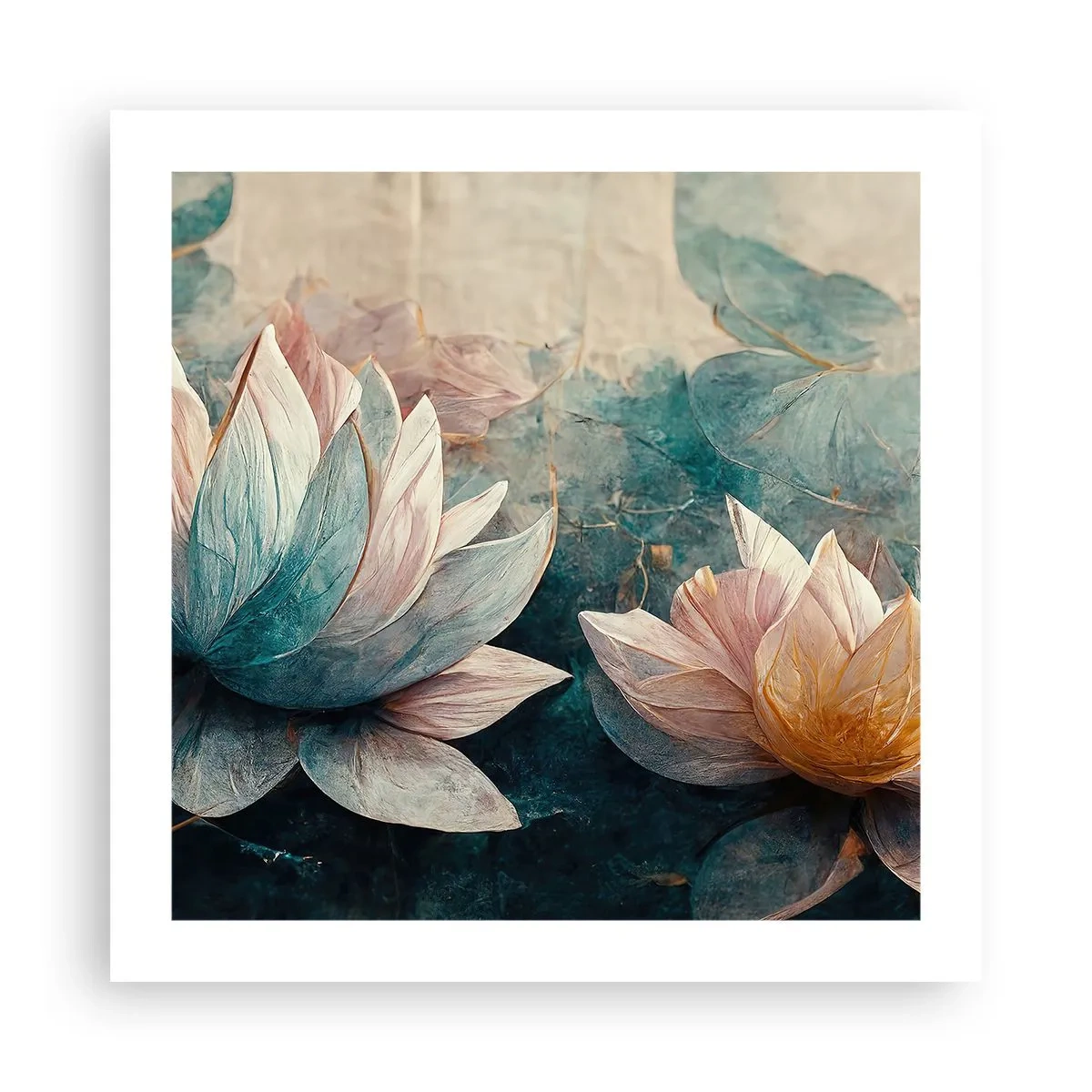 Affiche - Poster - Les étoiles du lac - 50x50 cm