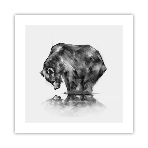 Affiche - Poster - Ravi de rencontrer quelqu'un de proche - 40x40 cm