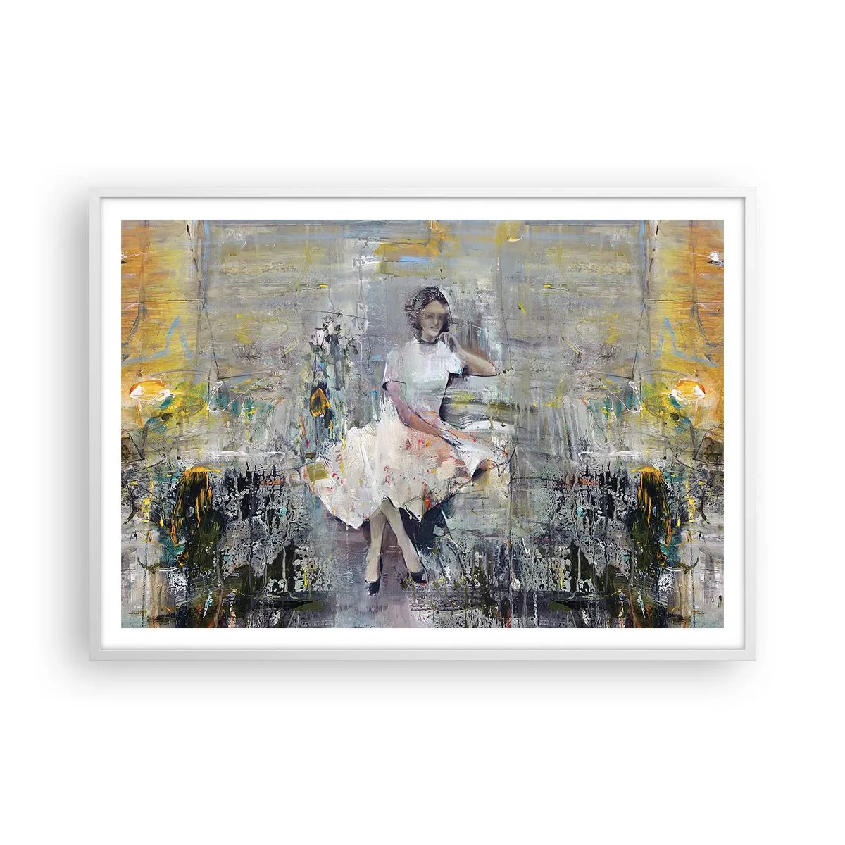 Affiche dans un cadre blanc - Poster - Classique et moderne - 100x70 cm