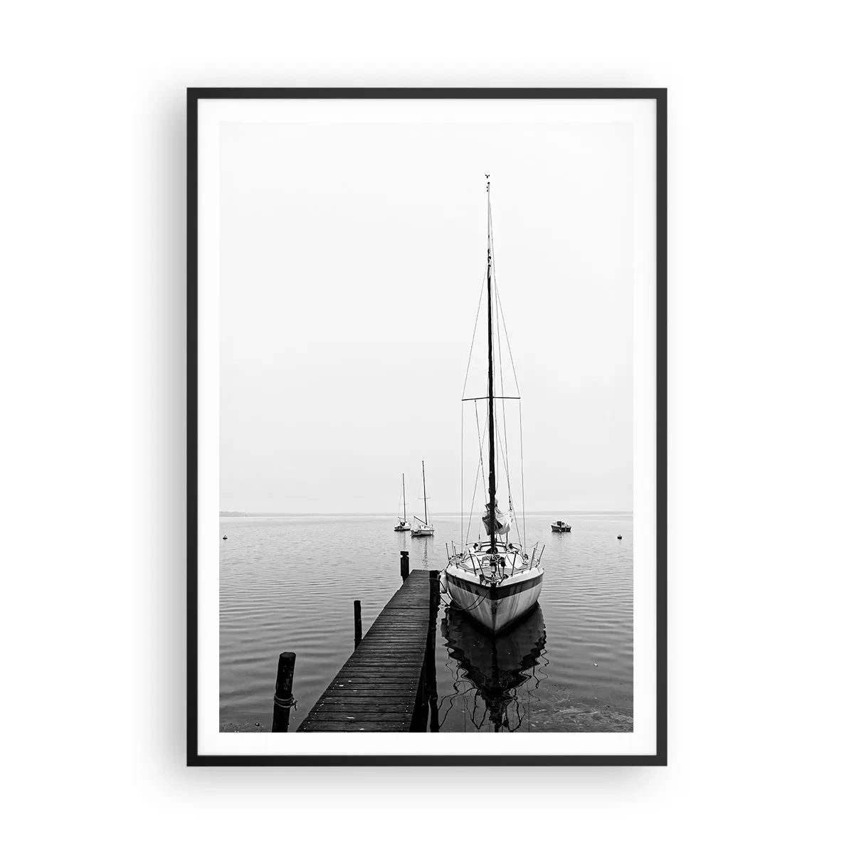 Affiche dans un cadre noir - Poster - Prêt pour la route - 70x100 cm