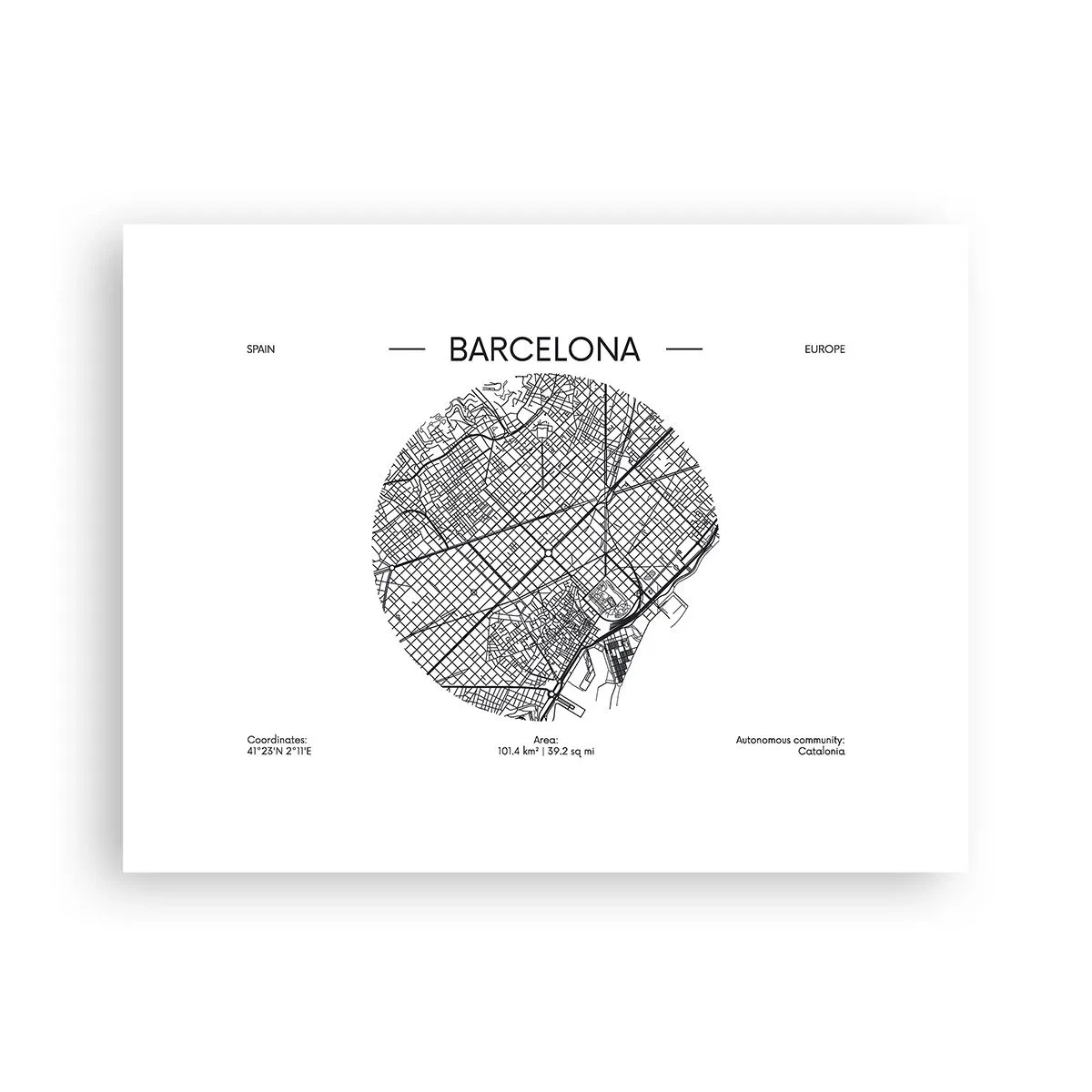 Affiche - Poster - Anatomie de Barcelone - 40x30 cm