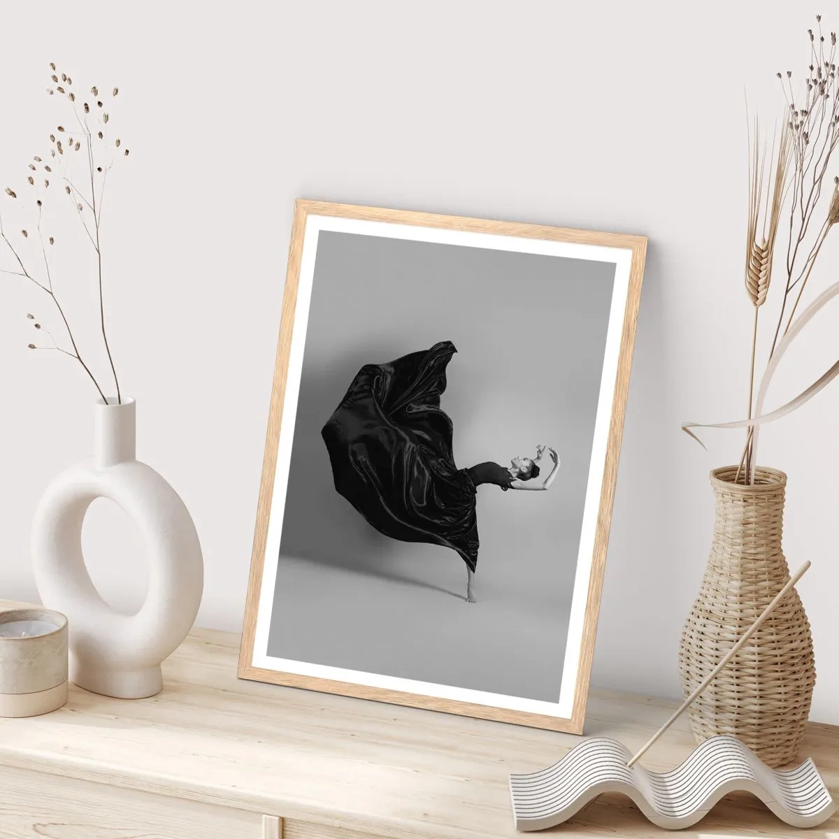 Affiche dans un chêne clair - Poster - Musique ailées - 30x40 cm