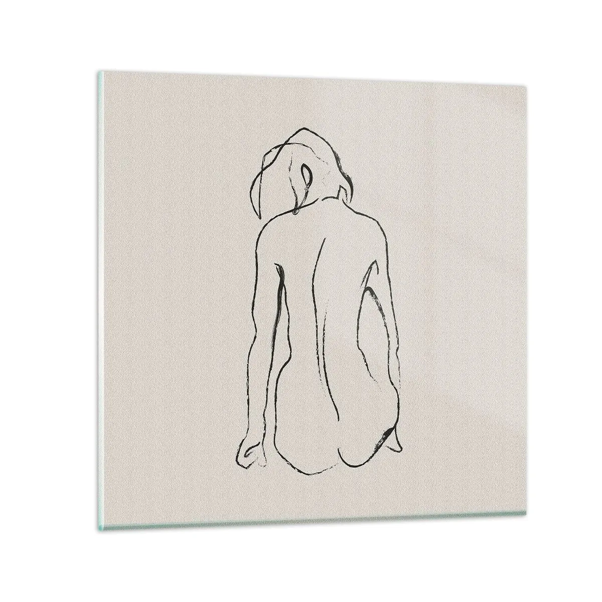 Impression sur verre - Image sur verre - Femme nue - 40x40 cm