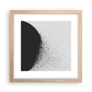 Affiche dans un chêne clair - Poster - Mouvement des molécules - 30x30 cm