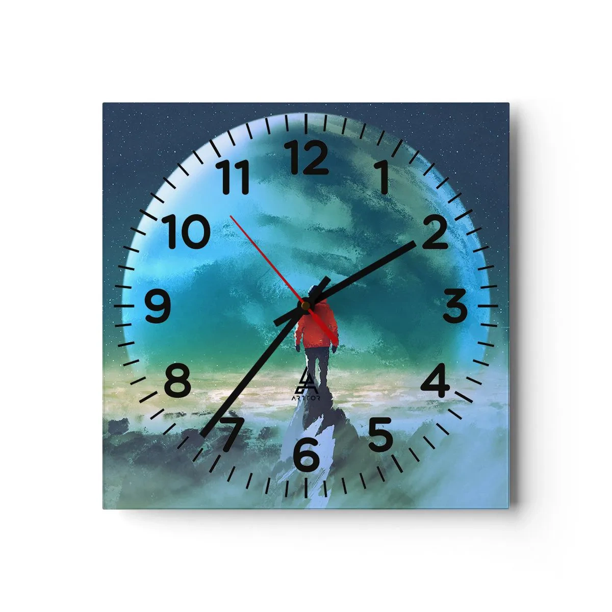 Horloge murale - Pendule murale - Explorateur de la nouvelle terre - 40x40 cm