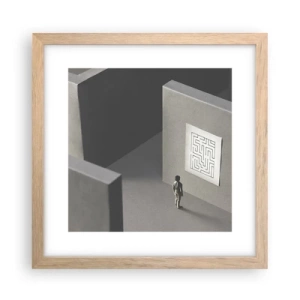 Affiche dans un chêne clair - Poster - Mais où suis-je? - 30x30 cm