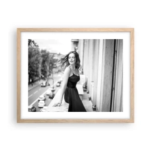 Affiche dans un chêne clair - Poster - Certainement un Parisien - 50x40 cm