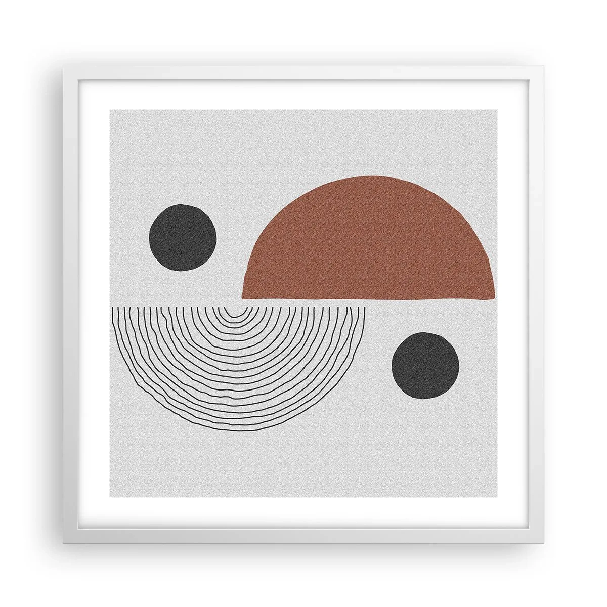 Affiche dans un cadre blanc - Poster - Perfection de la roue - 50x50 cm