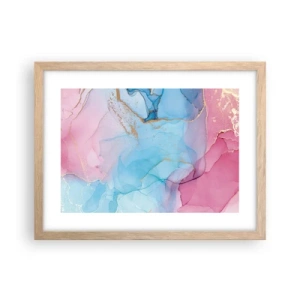 Affiche dans un chêne clair - Poster - Rencontre et mélange - 40x30 cm