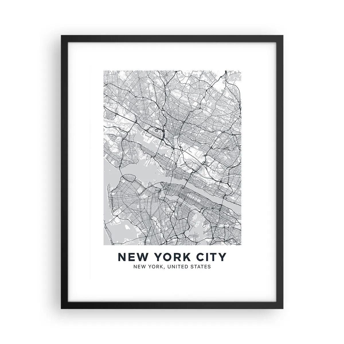 Affiche dans un cadre noir - Poster - Anatomie de la métropole - 40x50 cm