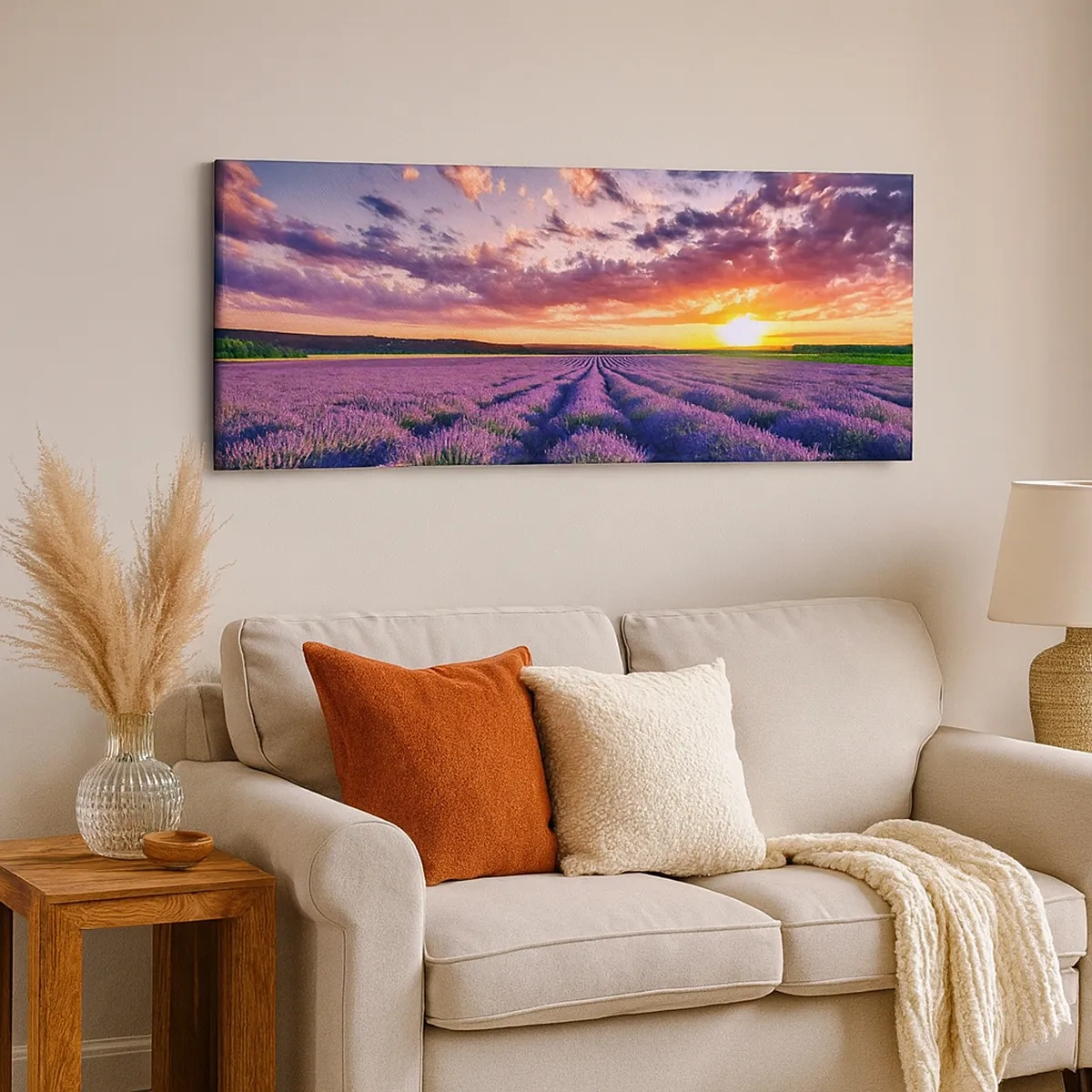 Impression sur toile - Image sur toile - Monde de lavande - 30x30 cm