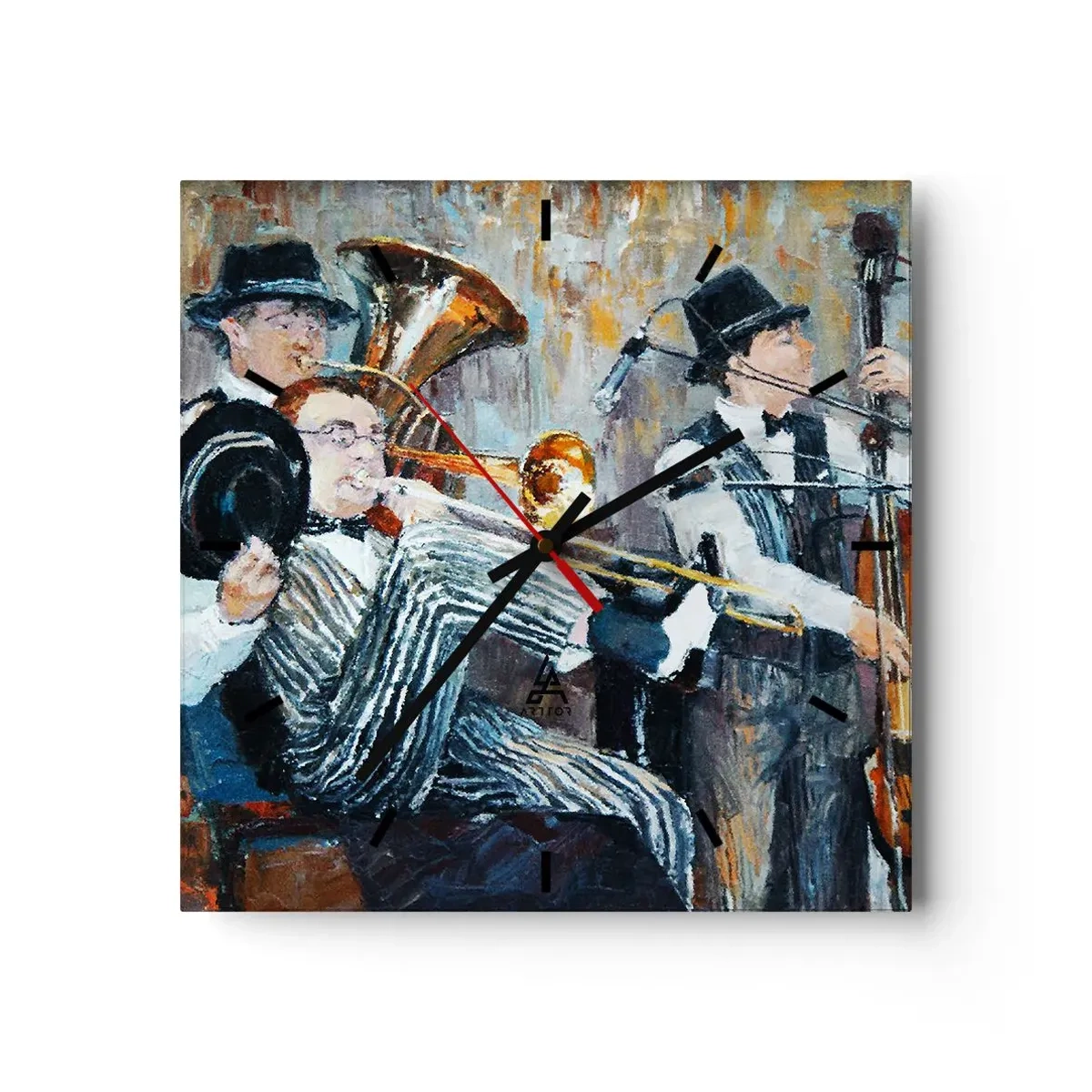 Horloge murale - Pendule murale - C'est tout le Jazz - 40x40 cm