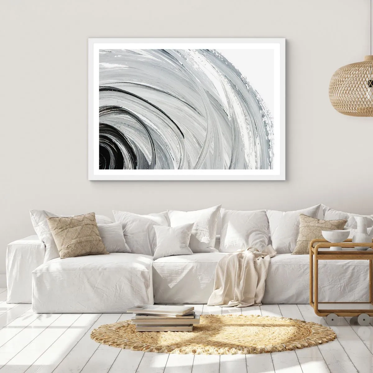 Affiche dans un cadre blanc - Poster - Composition orbitale - 40x30 cm