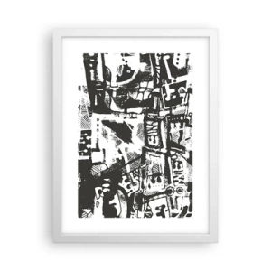 Affiche dans un cadre blanc - Poster - Ordre ou chaos? - 30x40 cm