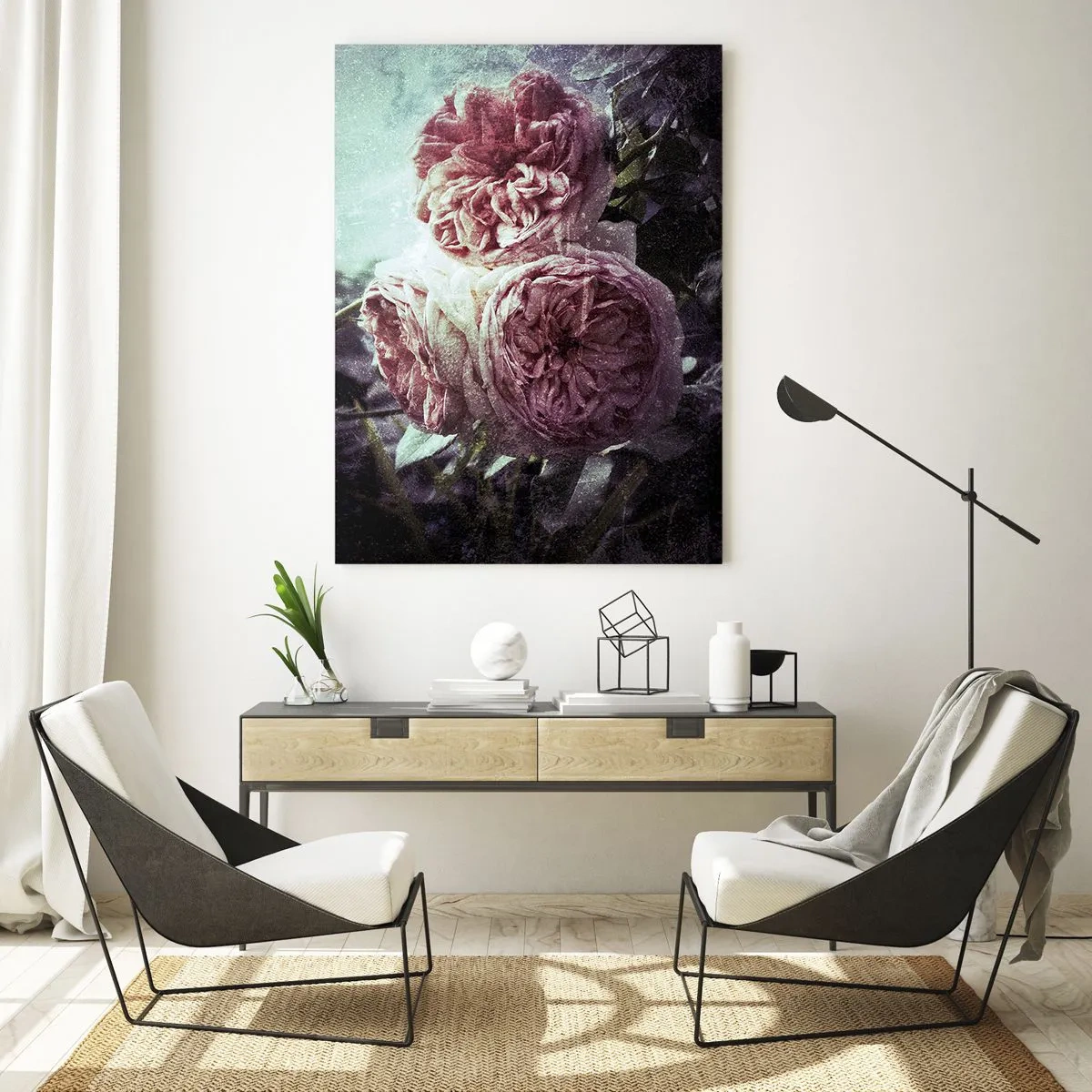 Impression sur verre - Image sur verre - Dans une ambiance romantique - 80x120 cm