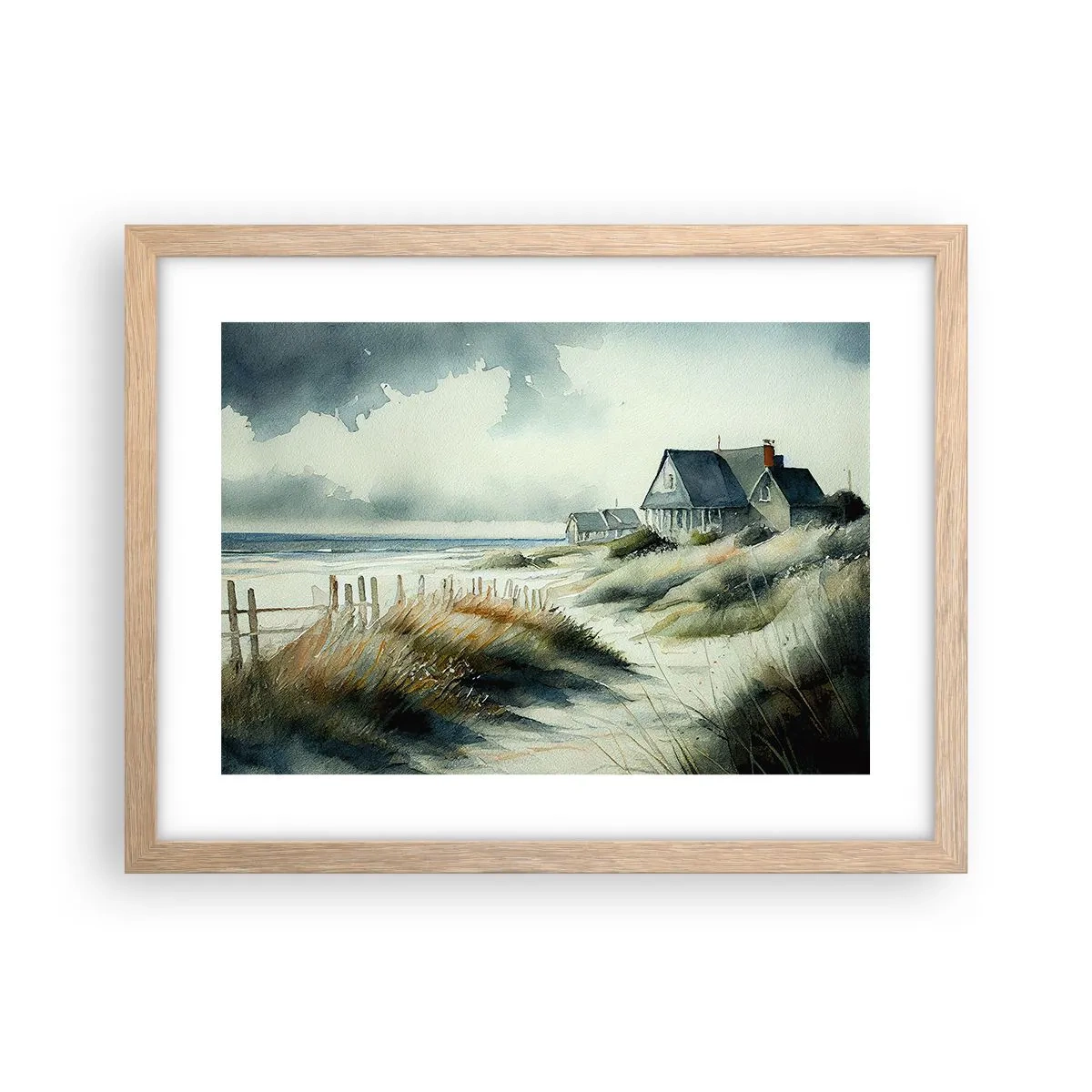 Affiche dans un chêne clair - Poster - Loin de l'agitation - 40x30 cm