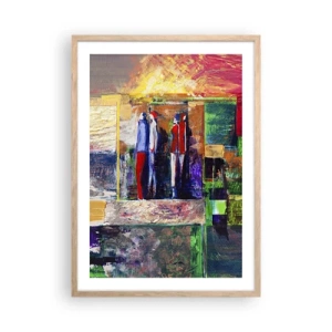 Affiche dans un chêne clair - Poster - Relations et émotions - 50x70 cm