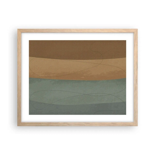 Affiche dans un chêne clair - Poster - Composition horizontale - 50x40 cm