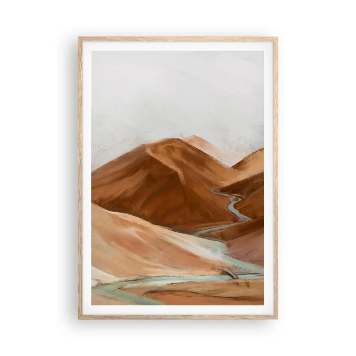 Affiche dans un chêne clair - Poster - A la source - 70x100 cm