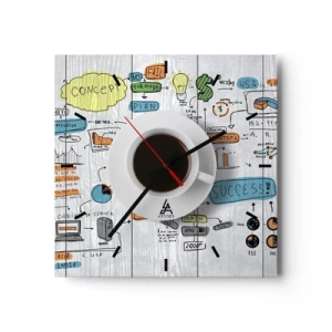 Horloge murale - Pendule murale - Il est temps de faire une pause - 40x40 cm