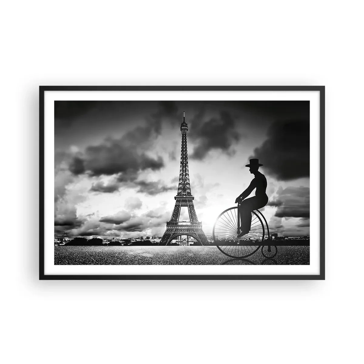 Affiche dans un cadre noir - Poster - Nostalgie de la Belle Epoque - 91x61 cm