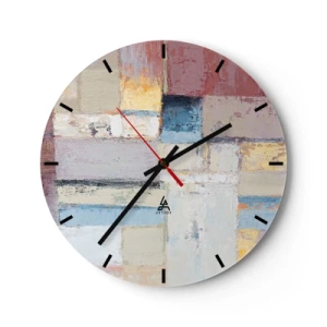 Horloge murale - Pendule murale - Le calme de la géométrie - 40x40 cm