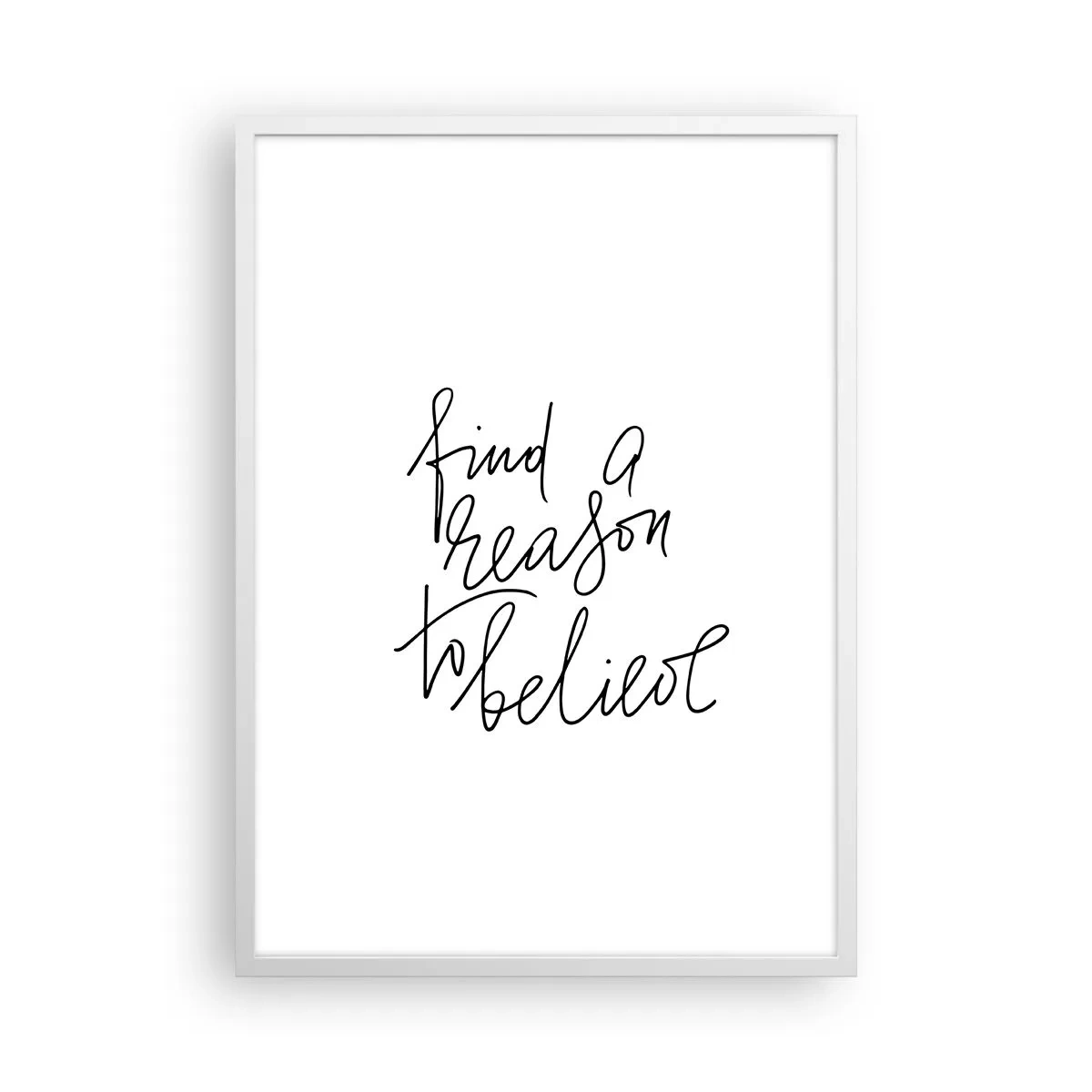 Affiche dans un cadre blanc - Poster - C'est possible - 50x70 cm