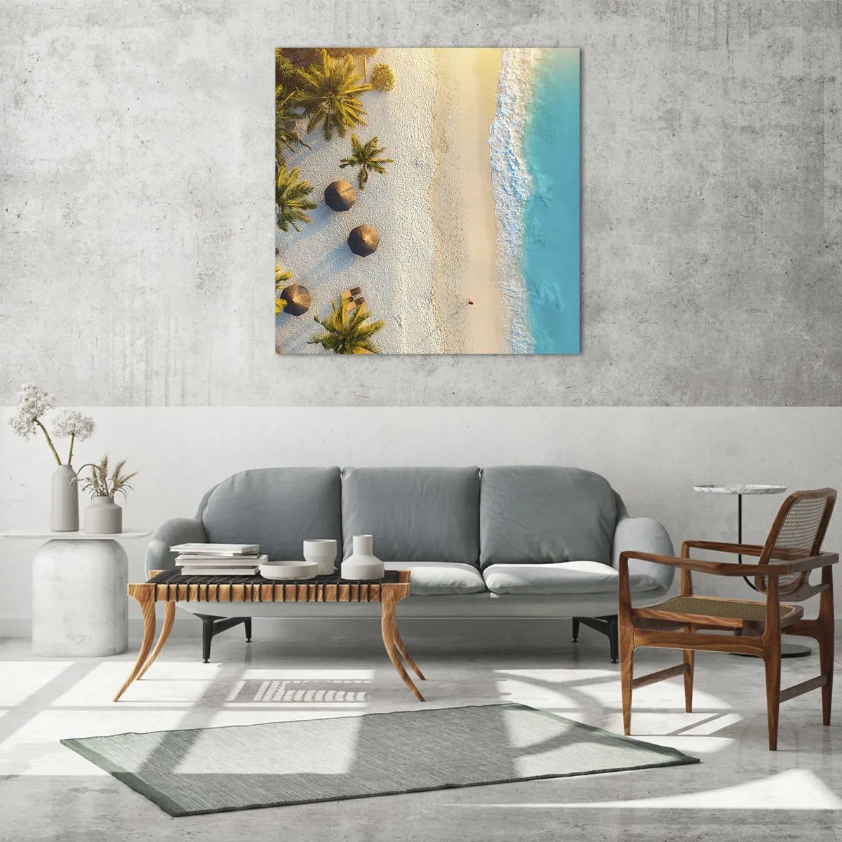 Impression sur verre - Image sur verre - Bienvenue au paradis - 40x40 cm