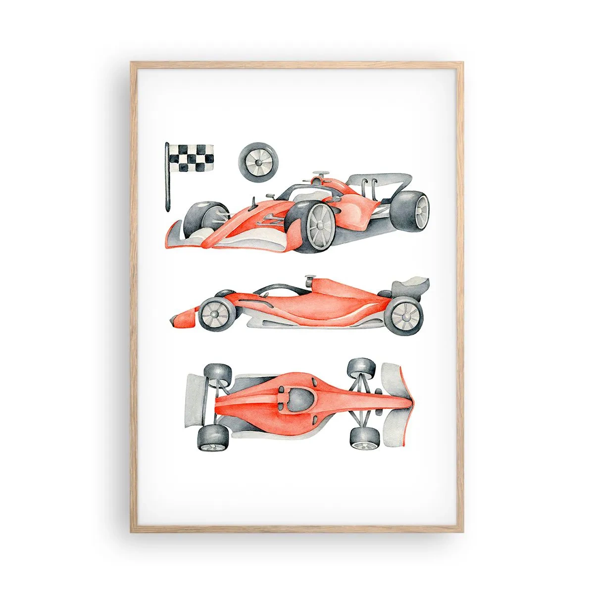 Affiche dans un chêne clair - Poster - poursuis ton rêve - 70x100 cm