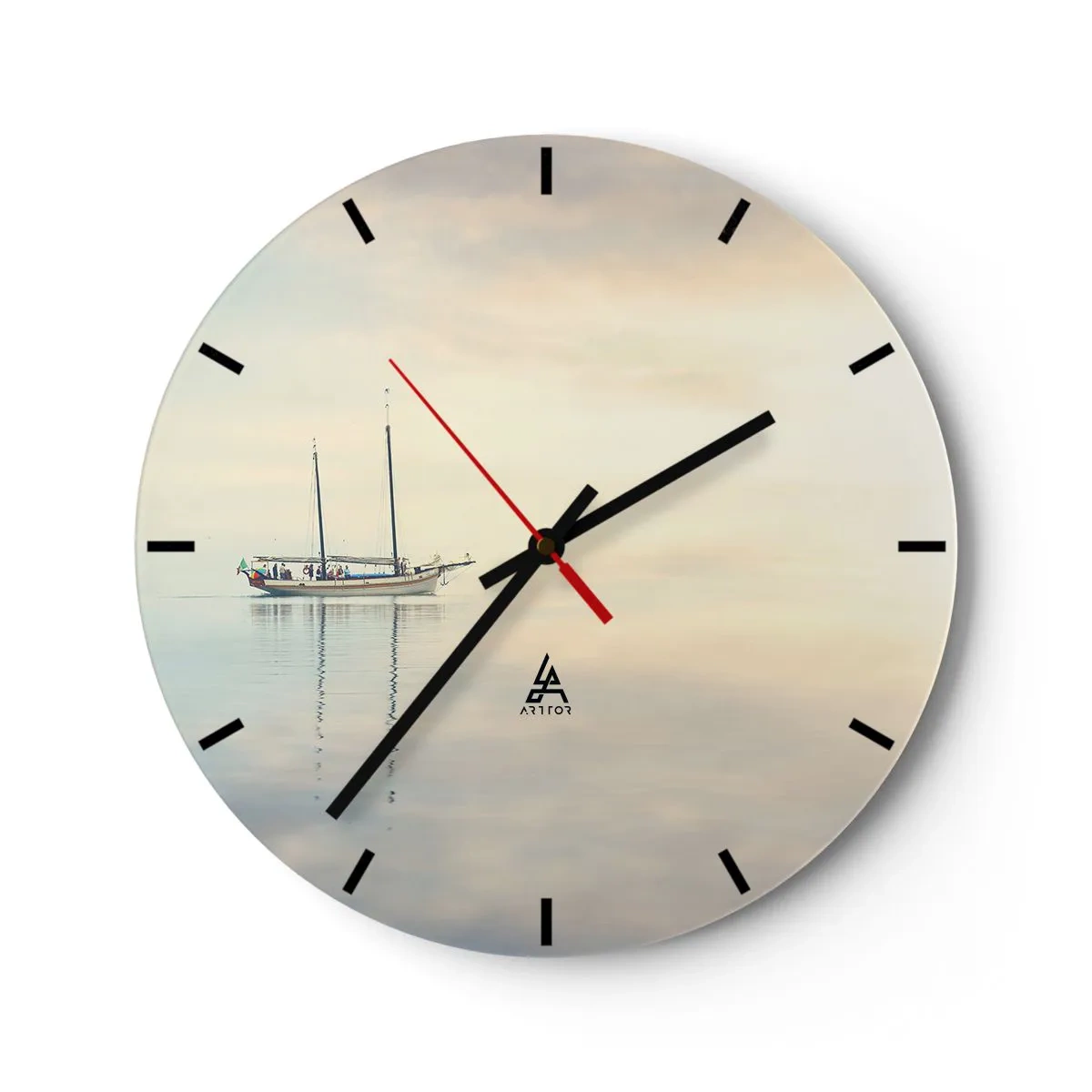 Horloge murale - Pendule murale - Dans une mer de silence - 40x40 cm