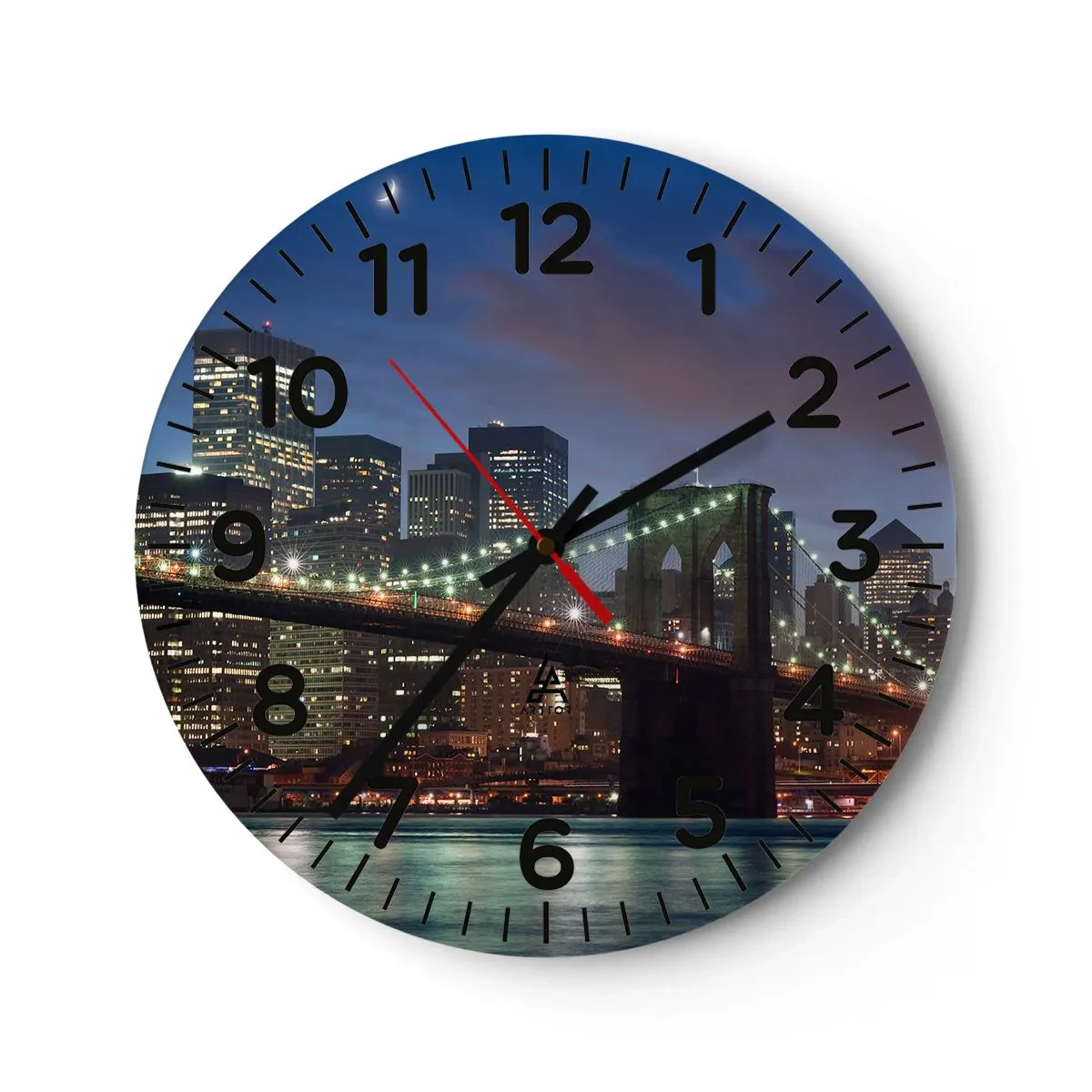 Horloge murale - Pendule murale - Nuit rougeoyante - 30x30 cm