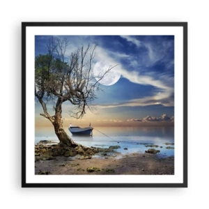 Affiche dans un cadre noir - Poster - Est-ce la fin ou le début ? - 60x60 cm