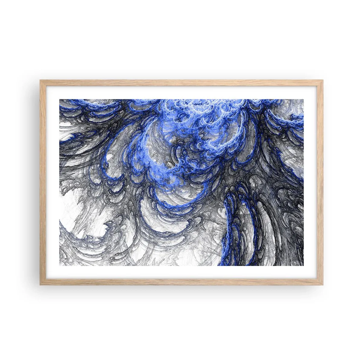 Affiche dans un chêne clair - Poster - La naissance d'une vague - 70x50 cm
