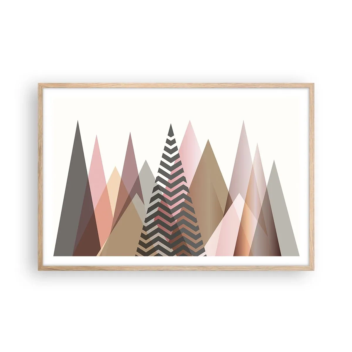 Affiche dans un chêne clair - Poster - Vue pyramidale - 91x61 cm
