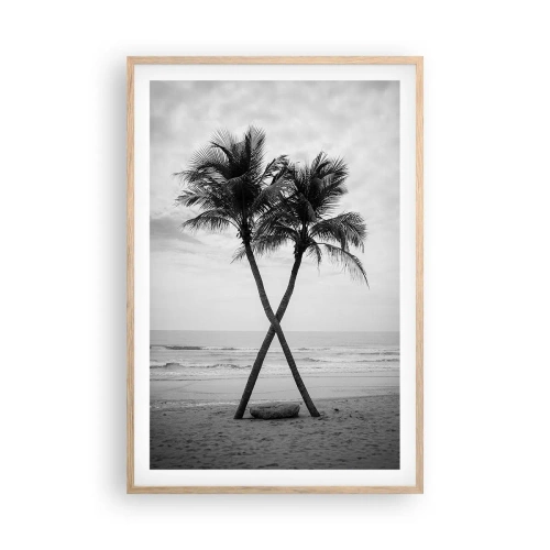 Affiche dans un chêne clair - Poster - Elle a senti une présence - 61x91 cm