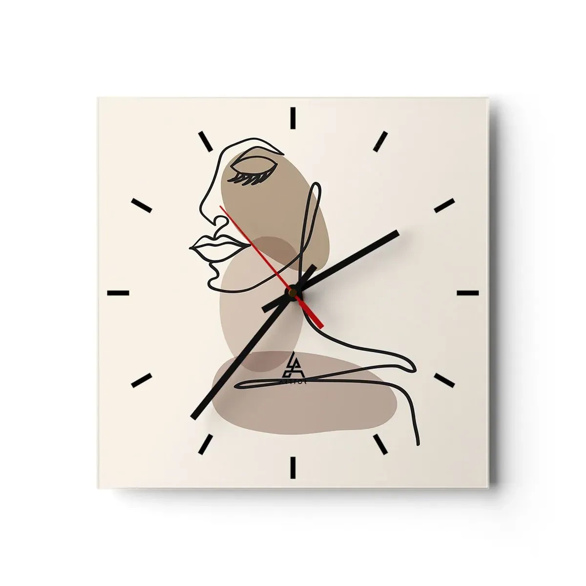 Horloge murale - Pendule murale - S'écouter - 40x40 cm