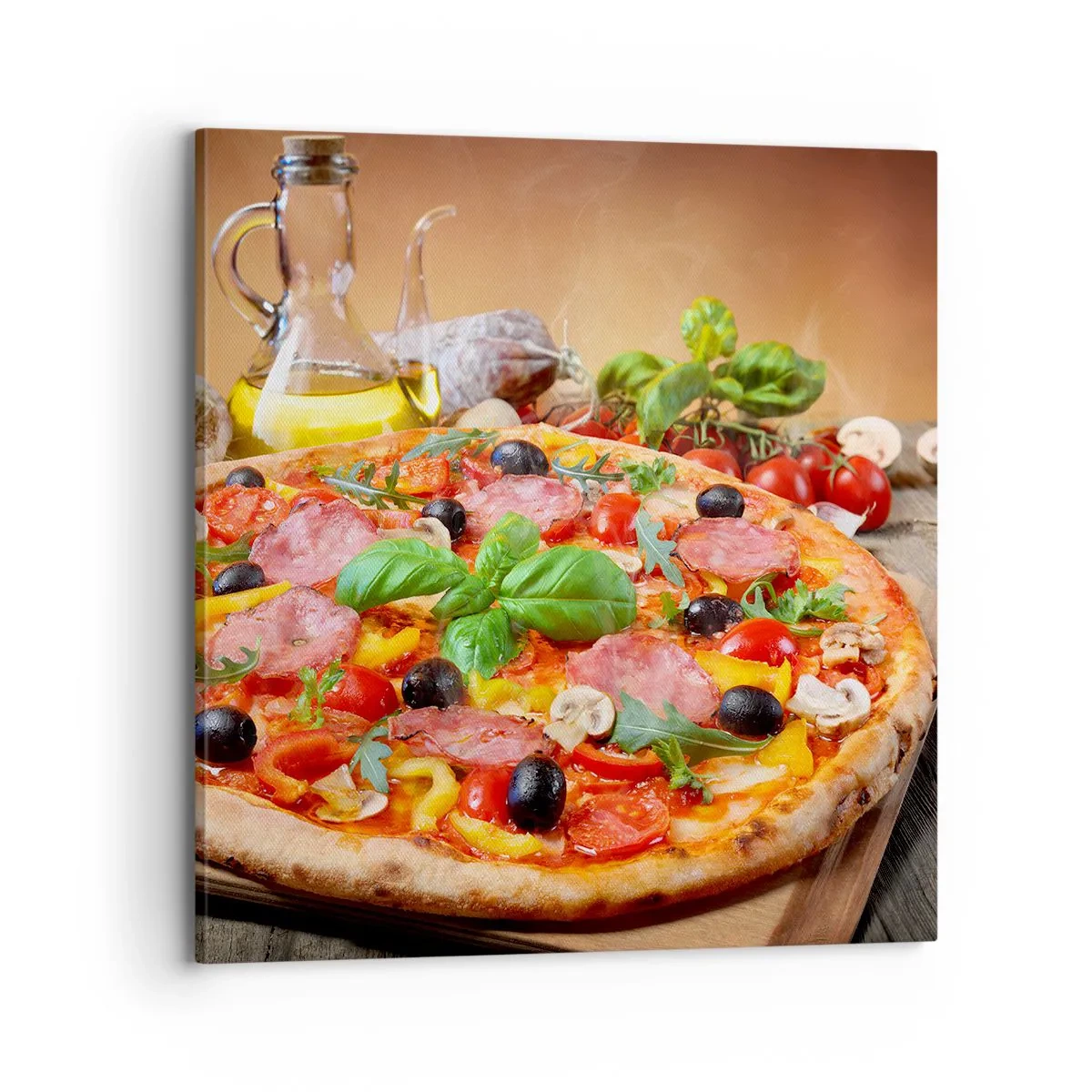 Impression sur toile - Image sur toile - Avec une vraie saveur italienne - 70x70 cm