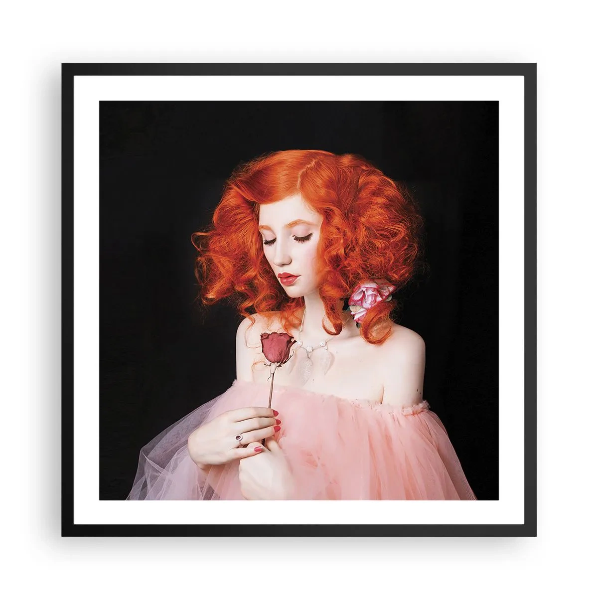 Affiche dans un cadre noir - Poster - De style baroque - 60x60 cm