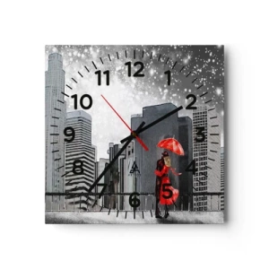 Horloge murale - Pendule murale - L'homme n'est pas une pierre - 30x30 cm