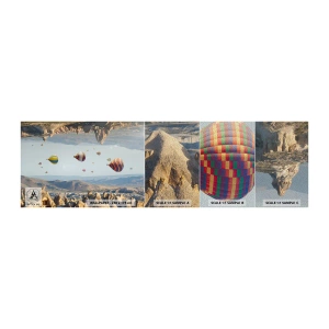 Échantillon de Papier Peint Premium Sand - Ici, tout est possible - Abstraction, des ballons, Paysage - 100x30 cm