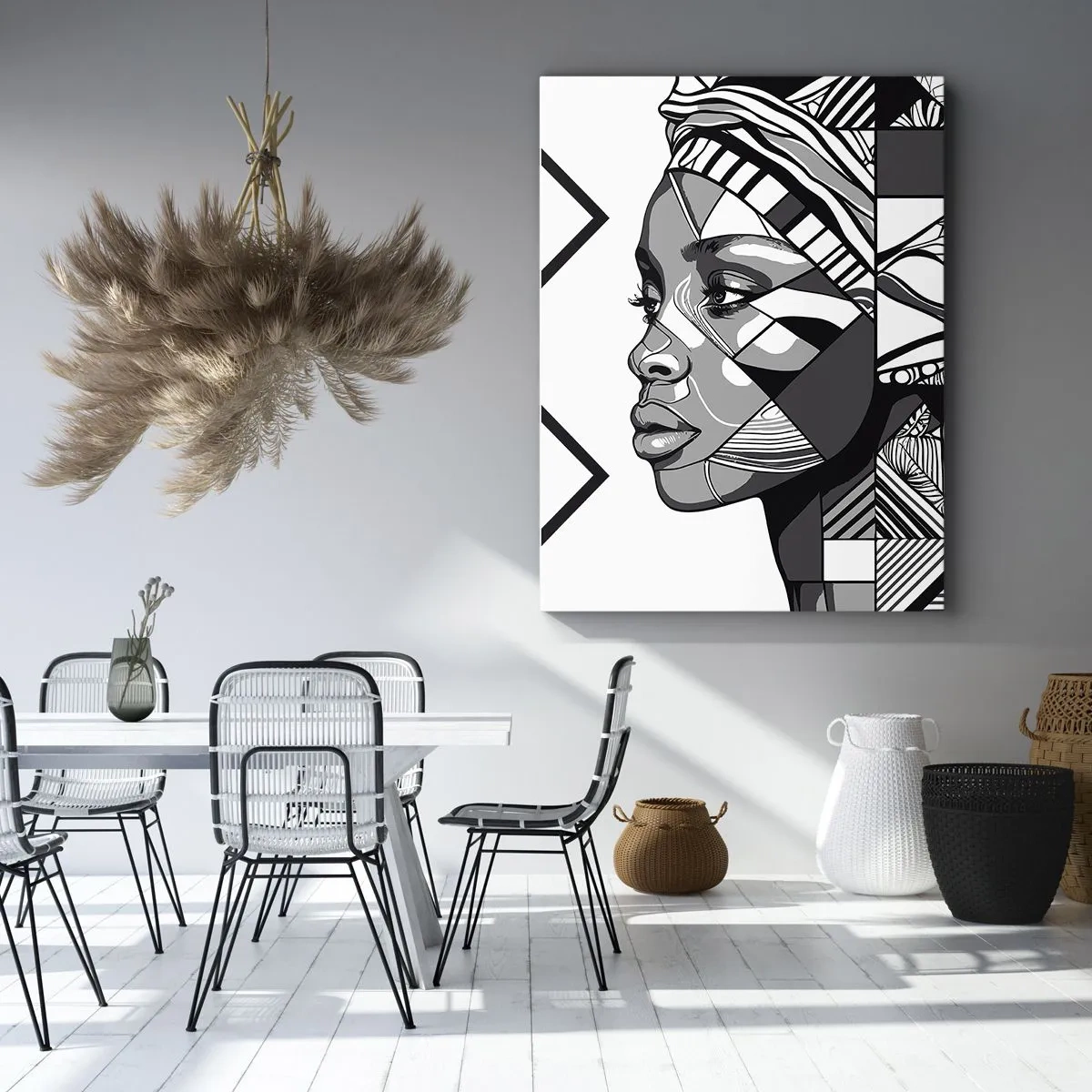 Impression sur toile - Image sur toile - Portrait ethnique - 65x120 cm